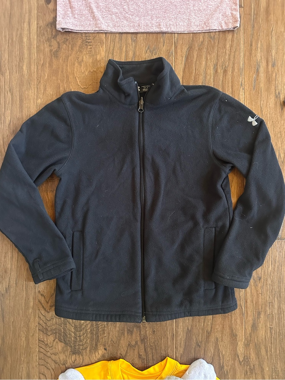 Under Armour black full-zip fleece jacket YM